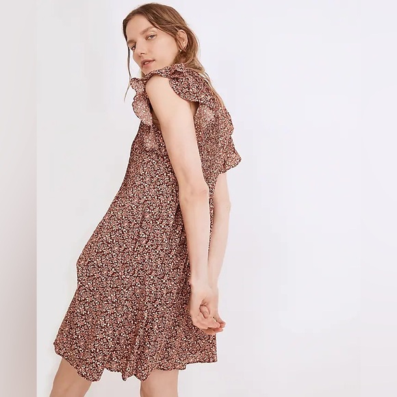 Madewell florentine floral pintuck mini dress - Picture 3 of 8